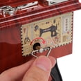 thumbnail image 3 of unbranded Caja Musical Decorativa Máquina De Coser Marrón Estilo Con Clásicas, 3 of 6