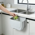 thumbnail image 4 of TanSiDing Foldable Hanging Trash Can for Kitchen Cabinet Door, Wall Mounted Collapsible Garbage Bin, Under Sink Waste Basket for Home Office Bathroom Car Storage, Plastic Silicone Sorting Container, 4 of 6