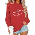 thumbnail image 4 of AuroraX Oversized Sweatshirt for Women,Graphic Red Crew Neck Long Sleeve Pullover Cotton Holiday Valentines Outfits Gift for Teen Girl, 4 of 6