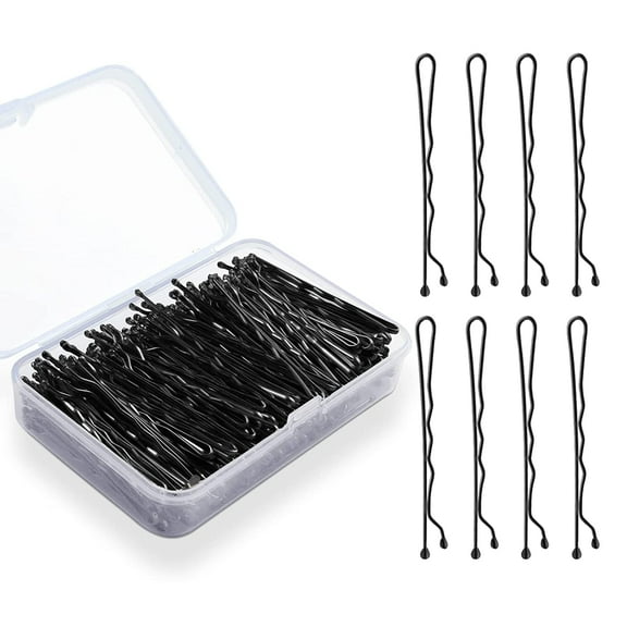 200 Pcs Bobby Pins 2 Inch Hair Pins Kit Black Bobby Pins for Hair U Hair Pins for Women Girls Lady Girls Kids Hair Pin with Storage Box Invisible