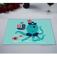 thumbnail image 2 of PKQWTM Cute octopus swimming red fishes pirate boat Kitchen Dining Table Mats Placemats Size 12x18 Inches, Set of 2 Pieces, 2 of 2