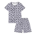 thumbnail image 3 of Kids Girls Fashion Cute Print Loose Short Sleeve Top Shorts Set Homewear Set, 3 of 8