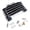 Black-1 set, variant on Versatile Motorcycle Oil Coolers Engine Cooling Systems General Oil Radiator Vehicle Accessories for 125CC to 250CC Bike