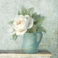 thumbnail image 3 of Nai, Danhui 20x20 Black Modern Framed Museum Art Print Titled - June Roses II White Blue Crop, 3 of 5