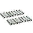 thumbnail image 2 of Hex Coupling Nut, 25mm Length 20 Pcs Threaded Rod Connector 304 Stainless Steel Rustproof  For Maintenance, 2 of 8