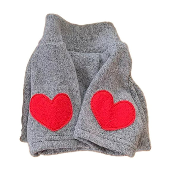 comerut Pet Pullover Fashionable Love Pattern Dog Shirt Comfortable Warm Cat Two-Legged Clothing Pet Supplies