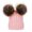 Pink, variant on LIZENG Toddler Knitted Wool Cap Double Cap Cap Plush Hat Brimmed Hat Child