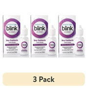 (3 pack) Blink-N-Clean Rewetting Eye Drops for Contact Lenses, Dry Lens Lubricant and Moisturizing, 0.5 fl oz