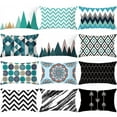 thumbnail image 2 of CNKOO Geometric Circle Triangle Wave Pillow Case Cushion Cover Sofa Bed Car Cafe Decor, 2 of 12