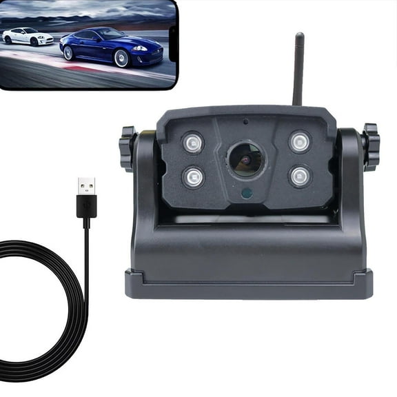 Portable Wireless Backup Camera for car,1080P Metal 170 Degree Wide Angle Rearview Reversing Camera,Clear Night Vision IP69 Waterproof Reverse Rear View Camera for Car Vehicle SUV RV