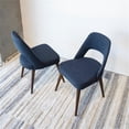 thumbnail image 5 of Pemberly Row 34.5"H Mid-Century Fabric Dining Chair in Blue (Set of 2), 5 of 10