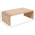 thumbnail image 2 of Maklaine Contemporary Natural White Finish Oak Wood Coffee Table, 2 of 40