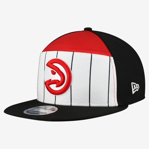 Men's New Era  White/Red Atlanta Hawks 2025 NBA Tip Off Split Panel 9FIFTY Snapback Hat