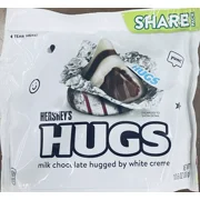 HUGS Milk Chocolate Hugged by White Creme Candy SHARE PACK 10.6 Oz Bag