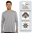 thumbnail image 6 of Next Level Men's Triblend Long Sleeve T-Shirt, 50/25/25 Polyester/Ring-spun cotton/Rayon Crewneck Tee Shirts (Black , S), 6 of 8