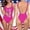 Hot Pink, variant on Swimming Women Floral Print Piece Tennis Swimsuit with V Neck Tankini for Summer Comfort High Waist Control Elegant Bathing Suit Pink XL