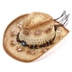 thumbnail image 1 of Sombrero de Vaquera de Vaquero de Paja para Hombres y Mujeres Sombrero de Sol Transpirable Hueco de ala Ancha con Banda de Adorno de Cuentas Estilo Occidental para Viajes en la Playa al Aire Libre YUNYI BRAND Deportes, 1 of 8