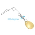 thumbnail image 3 of Uxcell 20Pcs Fishing Spinnerbait Wire with Blade, Small-sized Water-drop, Gold Tone, 3 of 5