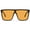 Black3/Orange Yellow Lens, variant on Oversized Flat Top Shield Sunglasses, Unisex One Piece UV Protection