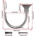 thumbnail image 3 of Set Of 2 Square Metal Decorative Curtain Holdbacks, Wall Mounted Window Drapery Tiebacks For Bedroom, Livingroom, Office Come With Screws, White, 3 of 7