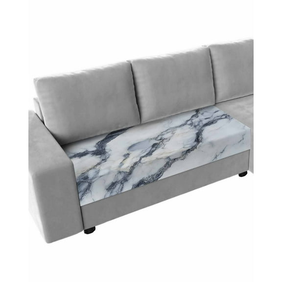Abstract Marble Sofa Couch Cushion Covers Washable, Removable Stretchable Sectional Couch Covers, Modern Ink Painted Aesthetics Luxury Slipcovers for L & T Shape Sofa Furniture Protector M Size 1 pc