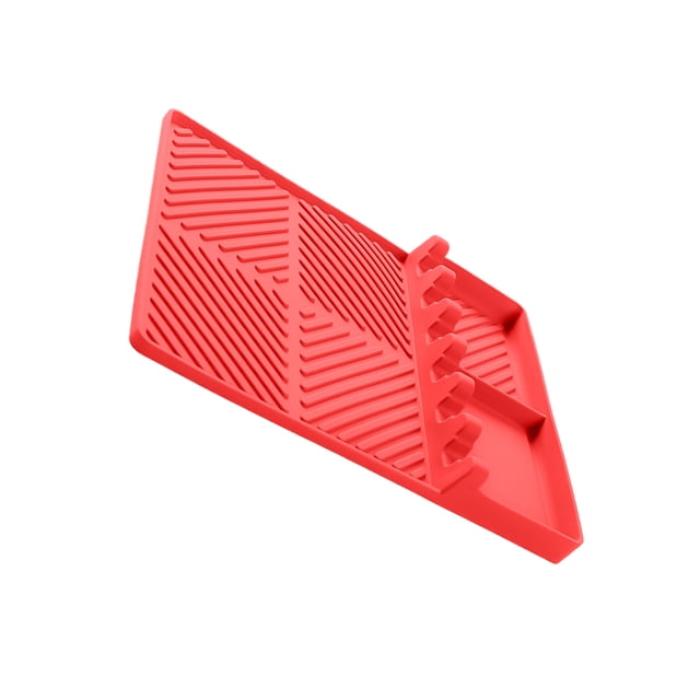 Maytalsory Protective Mat For Barbecue Rack With Anti Slip Silicone Heat-resistant Tool Mat Small Red