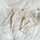 thumbnail image 4 of Traje de pijama para bebé de 0 a 2 años, ropa de dormir con cuello con volantes de encaje, conjunto de 2 uds., ropa para el hogar Floral dulce para niño pequeño, primavera y otoño, 4 of 6