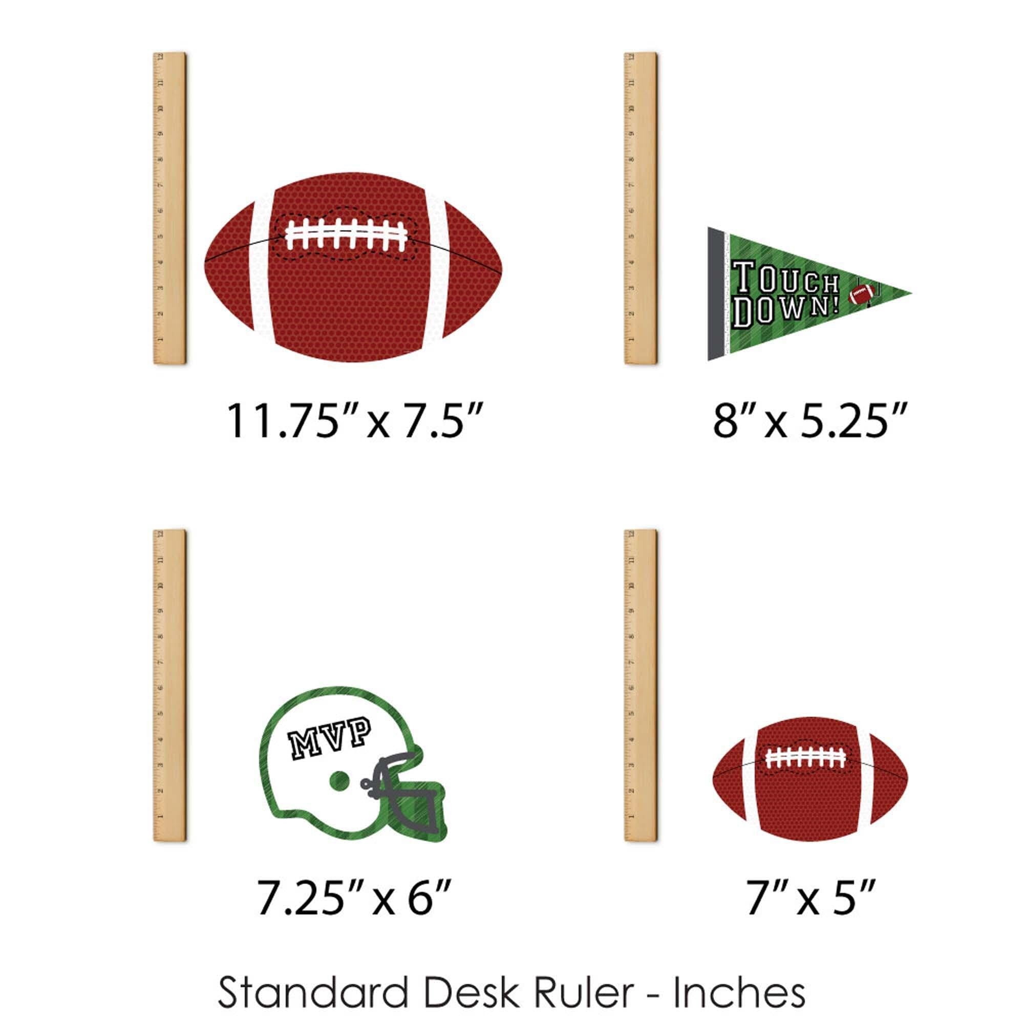 Big Dot of Happiness End Zone - Football - Baby Shower or Birthday Party Centerpiece Sticks - Showstopper Table Toppers - 35 Pieces