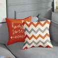 thumbnail image 4 of Throw Pillow Covers Home Decor Set of 4 Brown Orange Geometric Contemporary Floral Pillow Cases Decorative 18 x 18 Inches Outdoor Cushion Couch Sofa Pillowcases, 4 of 6