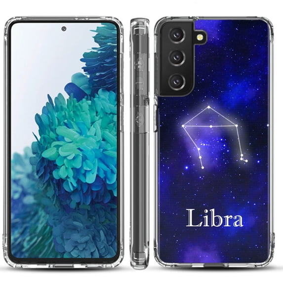 Shockproof Hybrid Bumper Phone Case for Samsung galaxy S21+ 5G / S21 Plus 5G, by OneToughShield ® - Zodiac / Libra