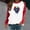 Red, variant on VOONCAS Womens Tops Long Sleeve Print Casual Crew Neck Fall Winter Blue Going Out Tops for Women Size 2XL