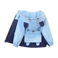 thumbnail image 4 of Rain Jackets For Boys Girls Cute Casual Fall Fashion Windbreaker Outwear Hooded Front Zip Coat With Pockets (18 Months, Blue), 4 of 9