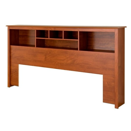 Cherry Poster Headboard - Kingfisher Lane King Bookcase Headboard in Cherry