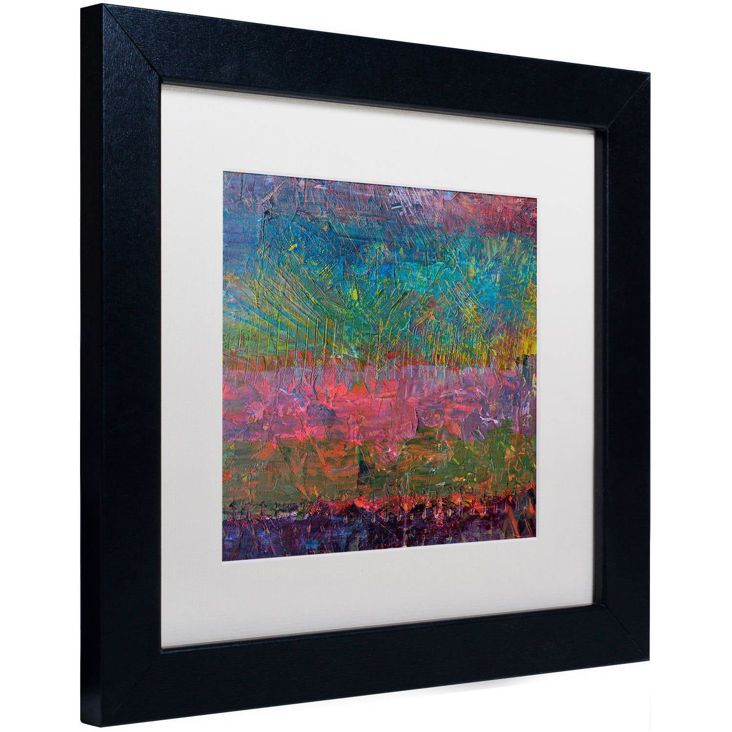 Trademark Fine Art "Wildflowers" Canvas Art by Michelle Calkins, White Matte, Black Frame