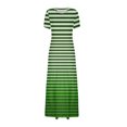 thumbnail image 4 of Vestido Corto de Verano de la Moda de las Mujeres Impreso de Manga Corta Cuello Redondo Tobillo de Longitud Vestido Casual, 4 of 7
