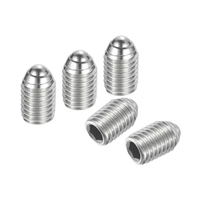 Ball Point Set Screws, M10 x 16mm 304 Stainless Steel Metric Spring Hex Socket Screw 10pack