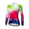 thumbnail image 4 of Maillot de ciclismo para mujer, camisetas de manga larga, camisetas de ciclismo, chaqueta de bicicleta con bolsillos, camisetas de protección solar de secado rápido, 4 of 5