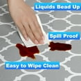 thumbnail image 2 of Rally Home Goods Indoor Outdoor Patio Round Fitted Vinyl Tablecloth, Flannel Backing, Elastic Edge, Waterproof Wipeable Plastic Cover, Gray Arabic Trellis Pattern for 10-Seater 57-72’’ Diam (60, 70''), 2 of 8