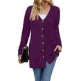 thumbnail image 3 of Fantaslook Fall Cardigan for Women Long Sleeve Open Front Cardigan Casual Button Down Coat with Pockets, 3 of 8