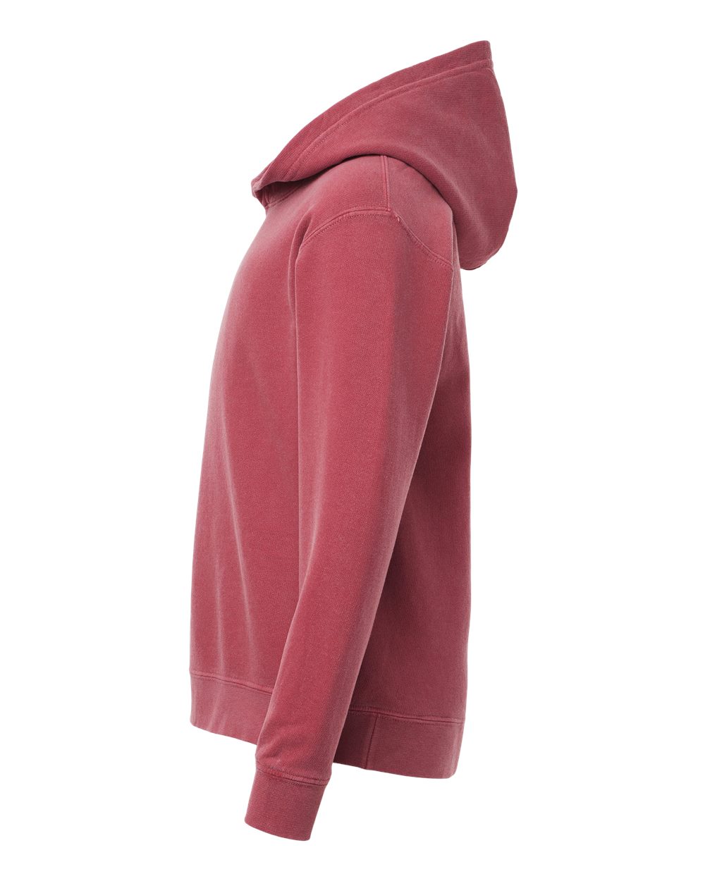 Comfort Colors 1467Y Garment-Dyed Youth Lightweight Fleece Hooded Sweatshirt-CRIMSON-M