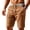 Coffee1, variant on Ohufall Mens Cargo Shorts Solid Color Pockets Breathable Casual Shorts Holiday Outdoor Elastic Waist Drawstring Shorts
