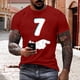 thumbnail image 1 of Tops para hombre, blusas y camisas de manga corta con cuello redondo para hombre, jersey informal con cuello redondo estampado para hombre, pantalones cortos deportivos para fitness, blusa de poliéste, 1 of 5