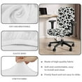 thumbnail image 3 of SCRAWLGOD Cow Print Musical Notes 4 Pieces Non-Slip Computer Chair Slipcover with Arm Covers Crease Resistant Desk Chair Protector Washable Breathable High Back Chair Cover, 3 of 7