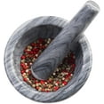 thumbnail image 3 of Modern Innovations Grey Marble Mortar and Pestle Bowl Set Natural Stone Grinder for Spices, Seasonings, Pastes, Pestos and Guacamole, 3 of 5