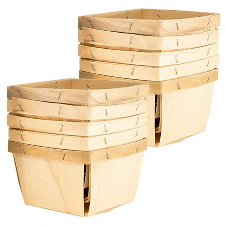 GAXIRE fruit standing basket Rustic Style Wood 10pcs