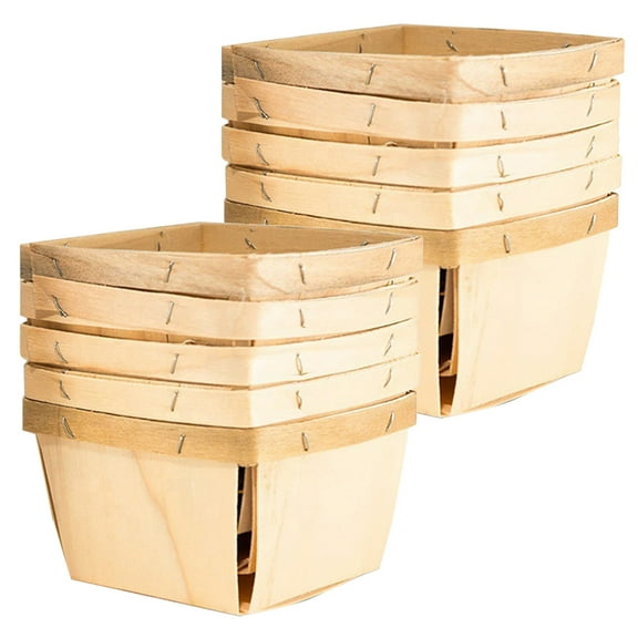 GAXIRE fruit standing basket Rustic Style Wood 10pcs