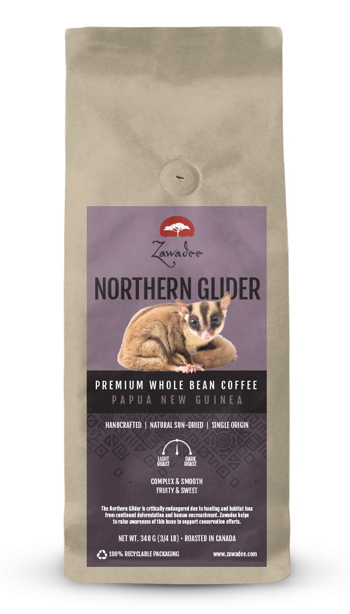 Whole Bean Coffee Northern Glider Papua New Guinea 3/4 lb 340 grams