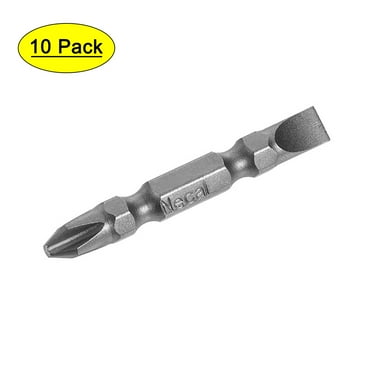 Unique Bargains 1/4' Hex Shank 1.97' Length SL6/PH2 Magnetic Double-Head Screwdriver Bit S2 Steel 10 Pack