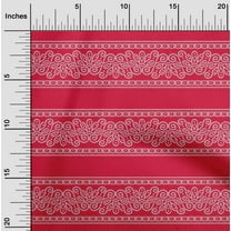 oneOone Cotton Jersey Red Fabric Floral Bandhani Sewing Material Print Fabric By The Yard 58 Inch Wide