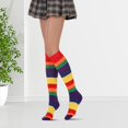 thumbnail image 2 of Rainbow Print Stockings for Women  Knee-High Style, 2 of 6